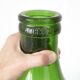 XXL demijohn / vintage clear green bottle / hand blown glass / floor vase