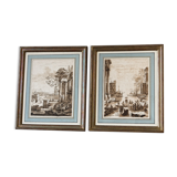 Pair of framed engravings, Claude Lorrain