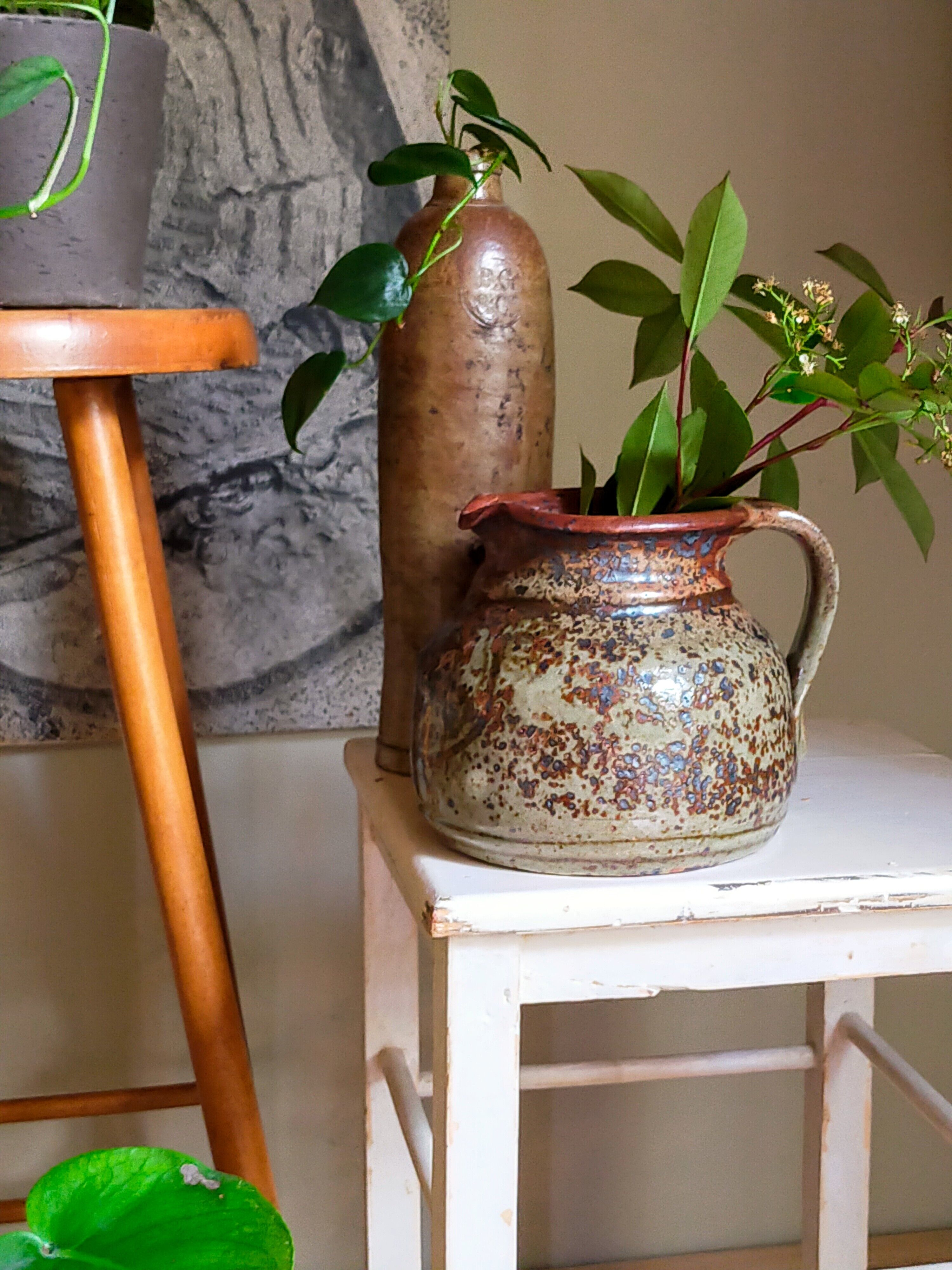 Traditional pottery sandstone pyrite Art-popular XIXth