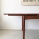 Dining table extendable Scandinavian teak extension 1960 s
