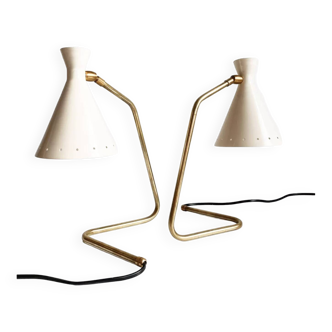 Pair of Italian “cocotte” lamps. 50s design