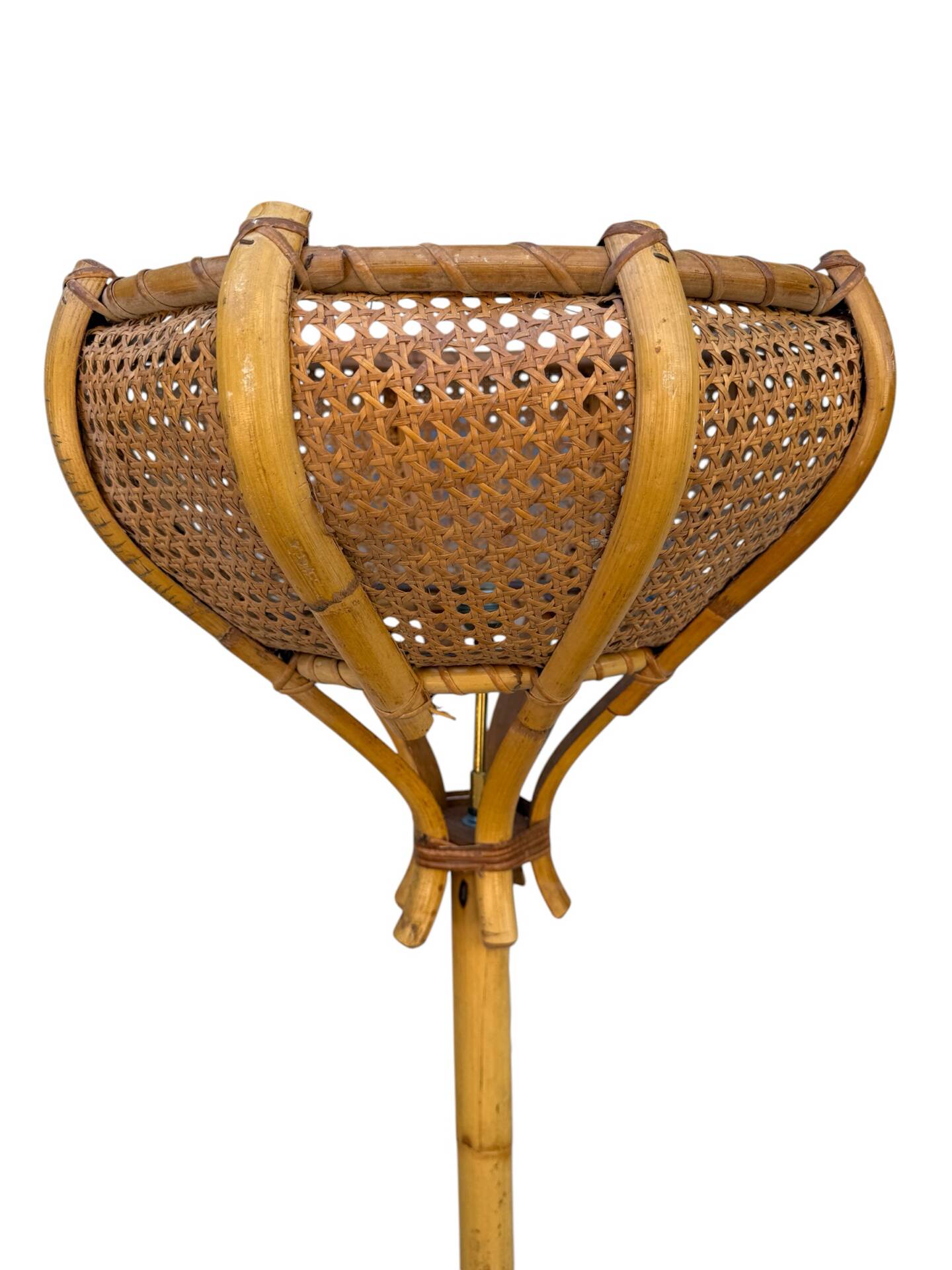 1960s Rattan Living Room Lamp from France