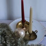 Set of 2 brass candle holders