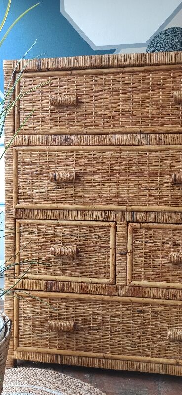 Vintage bamboo wicker rattan commodity