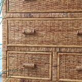 Vintage bamboo wicker rattan commodity