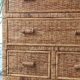 Commode vintage rotin osier bambou