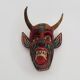 Art populaire mexicain masque diable en bois sculpté avec corne