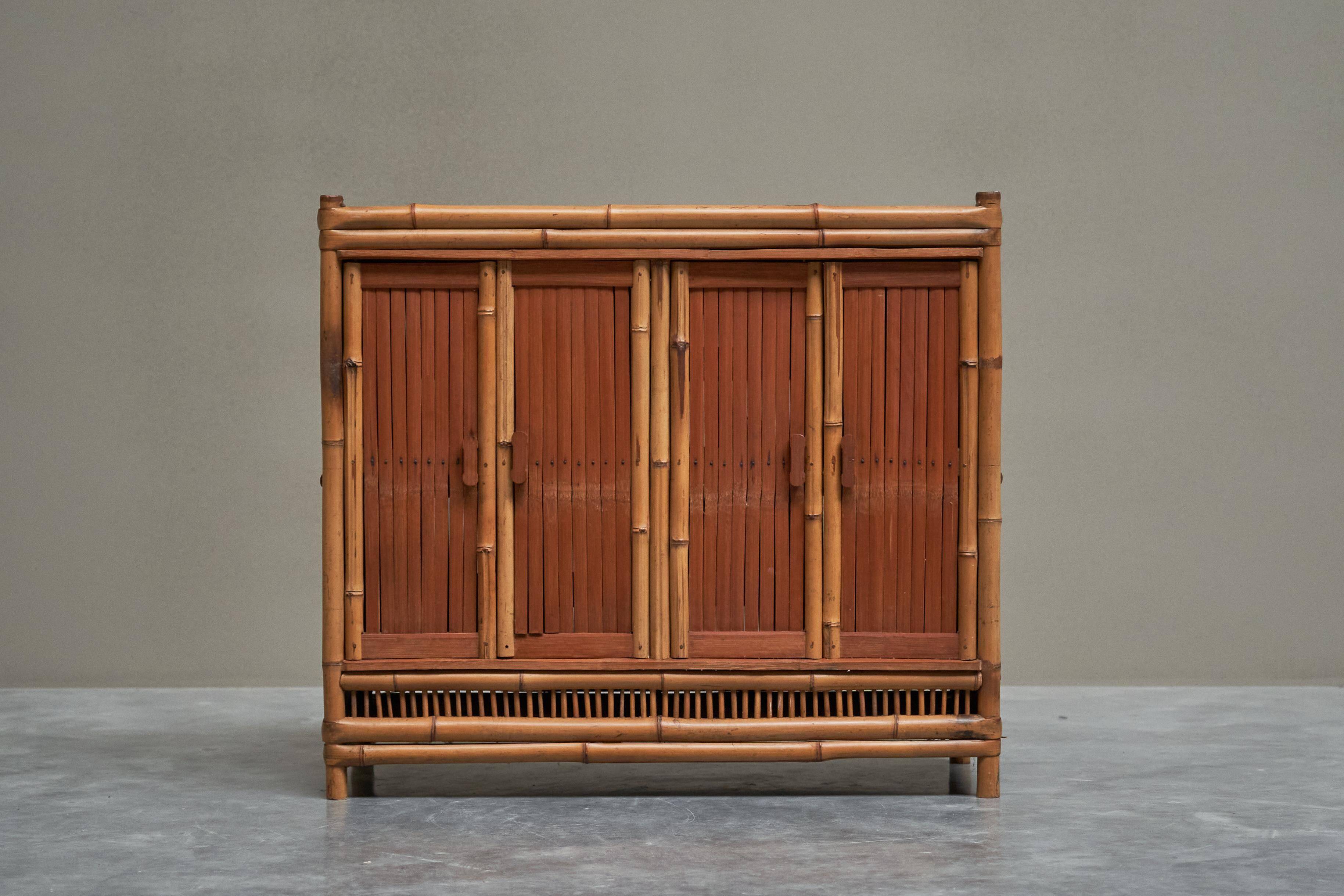 Mid-Century Bamboo Wardrobe from the 1960s