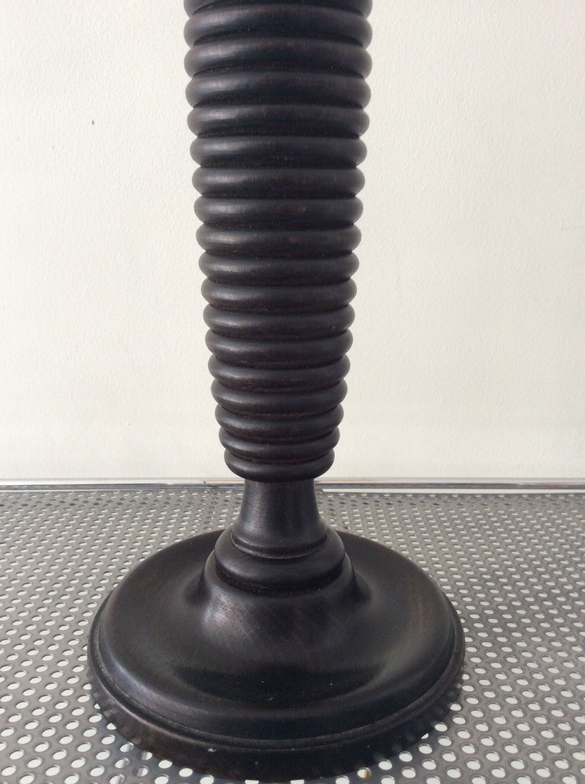 Large vintage lamp 70s wooden