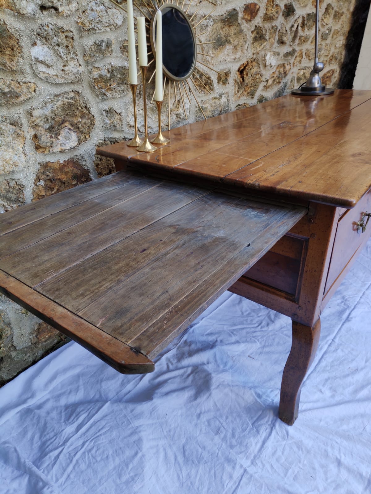19th end clothier table, furniture workshop