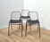 Set of 3 Jali industrial chairs
