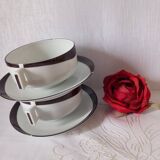 Large Lunch Duo Cups Limoges Lafarge