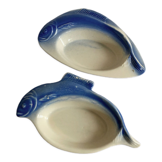 Pair of vintage fish cups 70