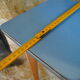 Wooden stool and blue formica - 50s/60s