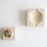 Smoking service in travertine