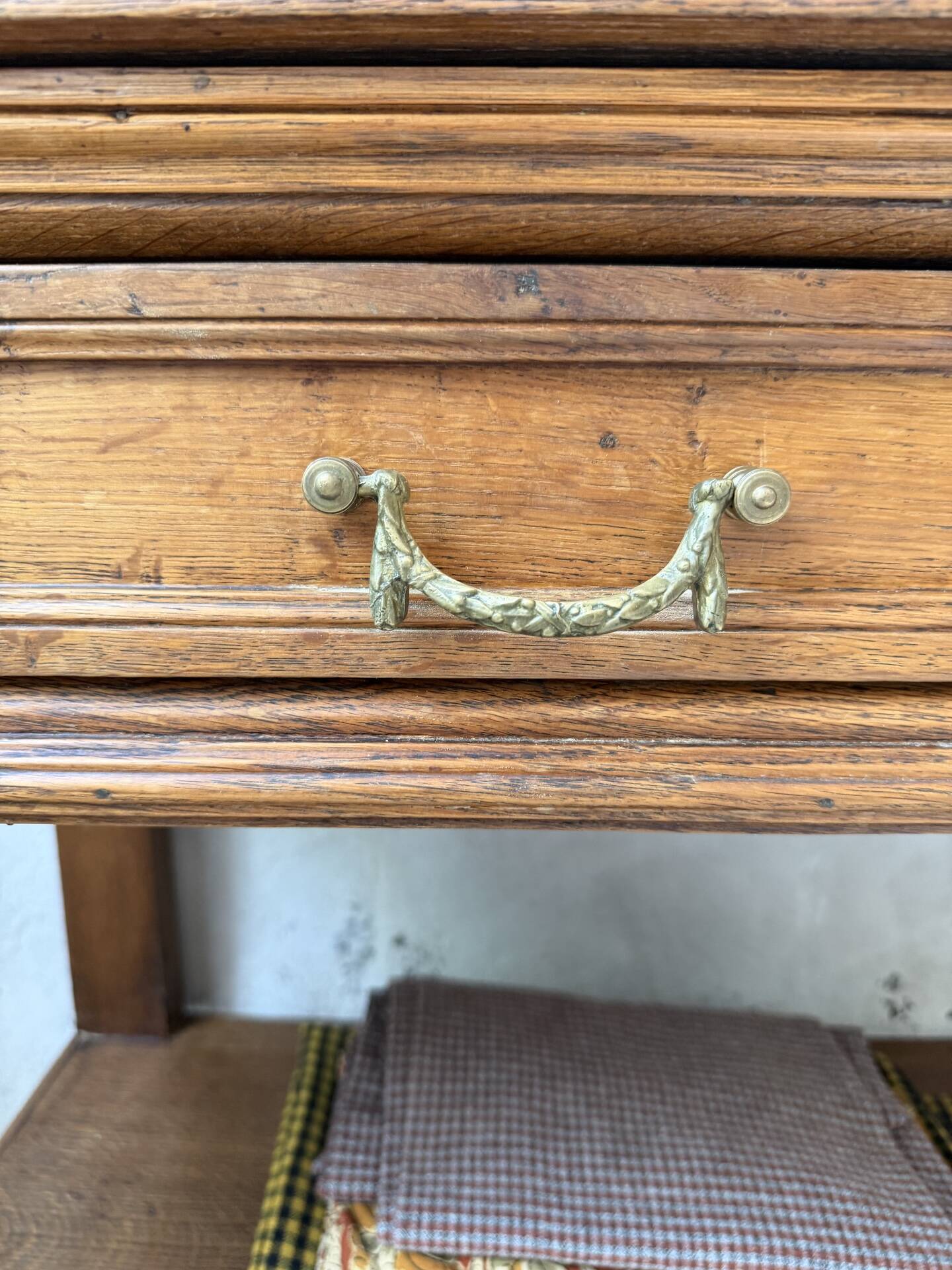 19th-century oak console table
