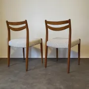 Set of 5 Scandinavian chairs from the 1960s.