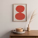 Peinture sur papier  30x40cm  - illustration et tableau abstrait signé eawy