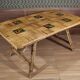 Rattan And Ceramic Dining Room Table Audoux Minnet attribution