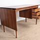 Danish extendable desk, Rosewood and Brass, model OS 51, Arne Vodder.