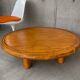 Round Pine Coffee Table in the style of Charlotte Perriand for Les Arcs,
