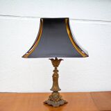 Bronze lamp with lampshade, bronze table lamp, living room lamp, lampshade lamp, accent lamp