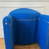 Chauffeuse atal en laine bleue  vintage