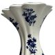 Capodimonte, blue and white ruffled vase, Italy, 20th century