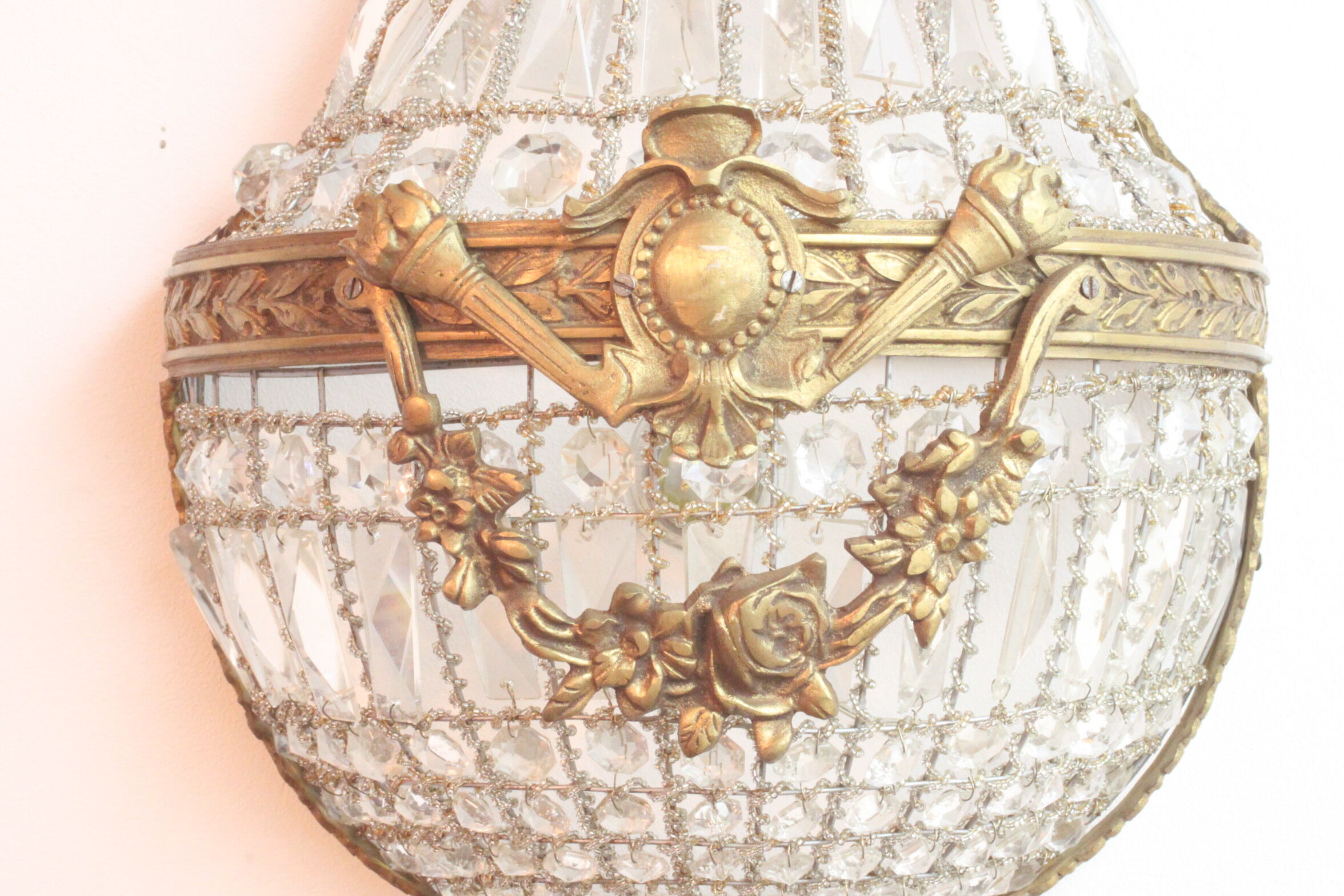 Sac a perles montgolfière wall sconces, 1940