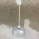 Old molded glass + support white 70s vintage suspension