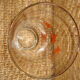 Vase ancien cristal et granité orange