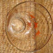 Antique crystal and orange granite vase