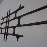 Large German Brutalist Iron Wall Sculpture, 1960s