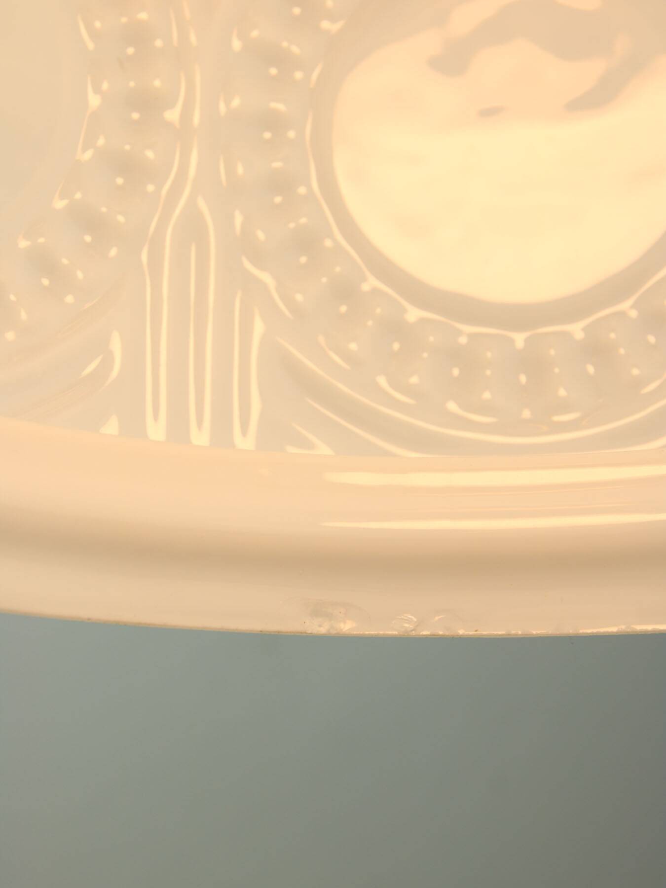 intricate Mid-Century Italian Brass and Opaline Pendant Lamp, 1950s