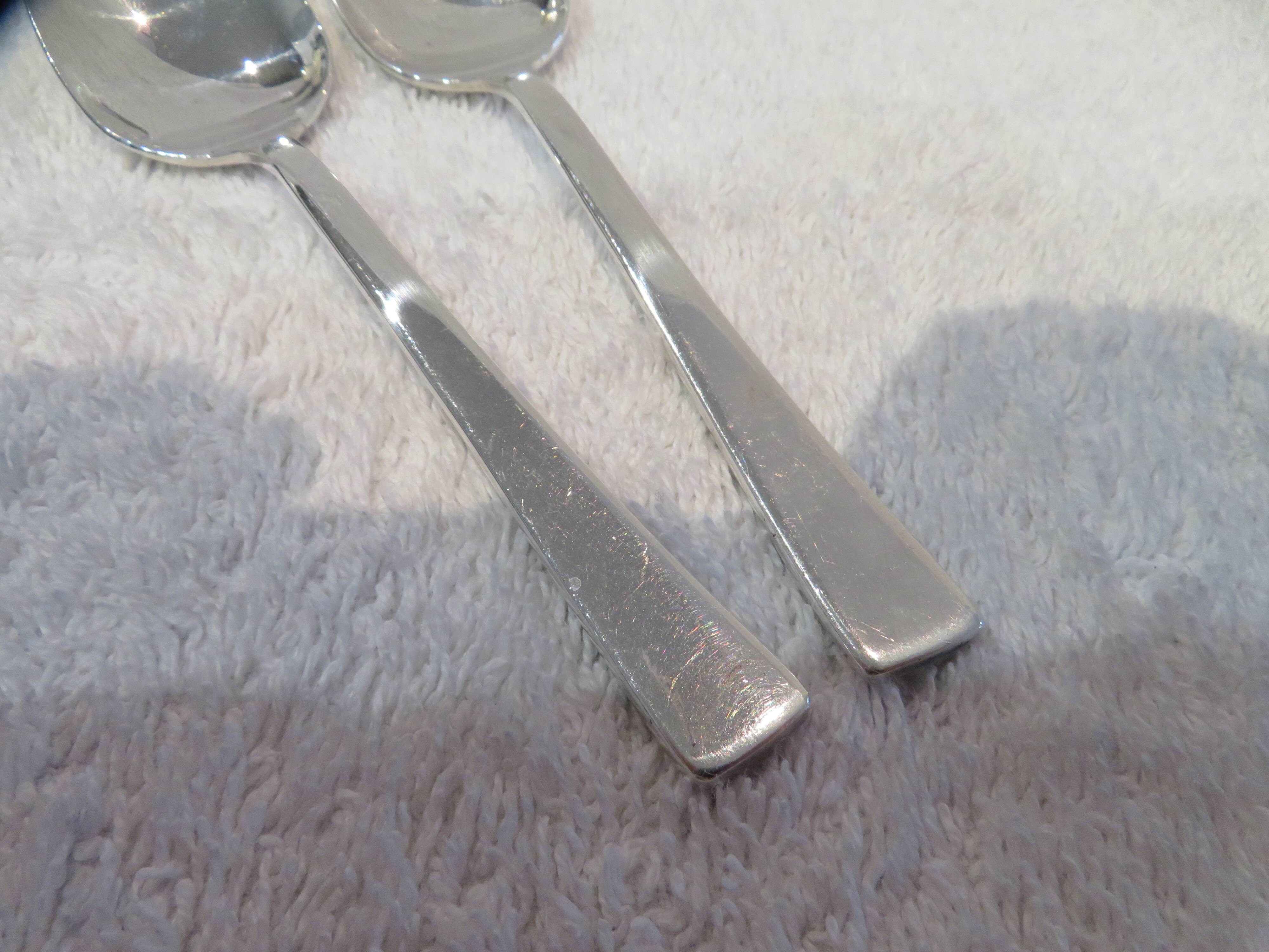 2 silver-plated teaspoons by Christofle Concorde, 13.6 cm