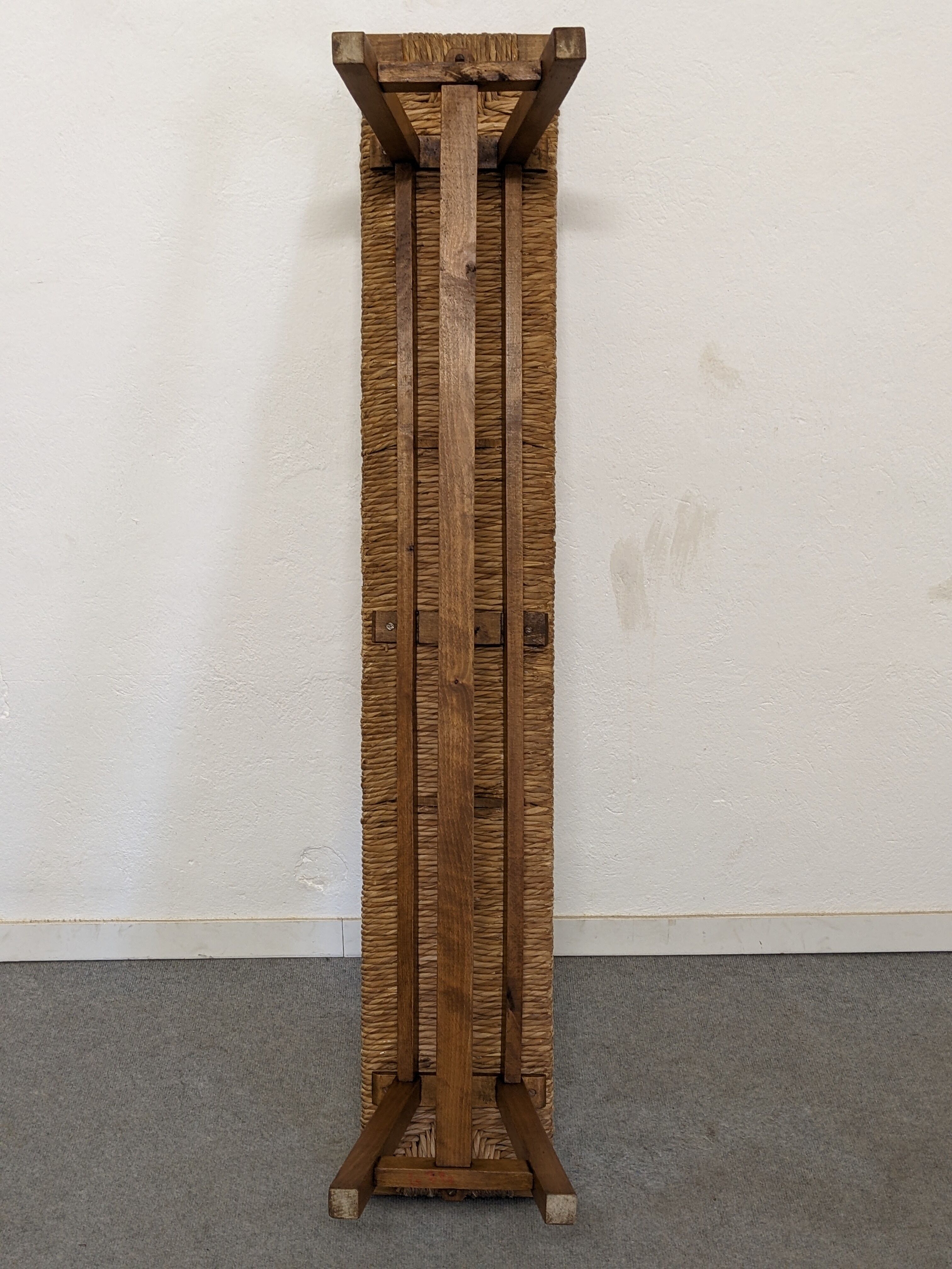 Wooden bench and marsh straw 50s/60s