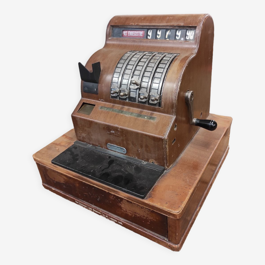 Ancienne caisse enregistreuse National tiroir caisse bois The Financial  Cash Register Co. of Canada | Selency