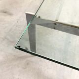 Danish chrome and glass coffee table 1960