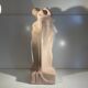 'The Kiss' sculpture by CRIS AGTERBERG, crackled ceramic, Art Deco, ca 1940