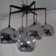 Space Age chrome-plated ceiling lamp, 1960s
