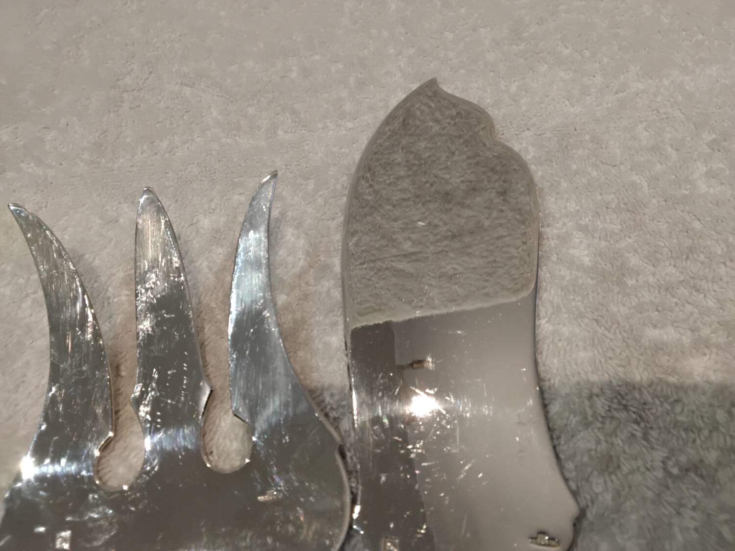 Fish serving set, 2 pieces, silver-plated metal, Apollo Empire silversmith