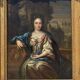 Tableau ancien, portrait d’une femme galante signé, début XVIII siècle