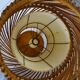 Bamboo rattan floor lamp from the 1960s in the Audoux Minet style.