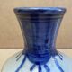 Glazed ceramic vase by Marcel Noverraz, signed, with vintage blue decoration.