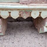 Fully hand-carved stone window with mirror