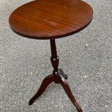 Solid walnut wood tripod side table