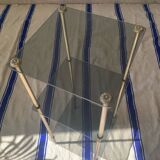 Ancienne sellette en verre et laiton