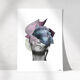Collage print, Purple drama
