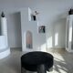 Coffee table en bois massif monoxyle noir