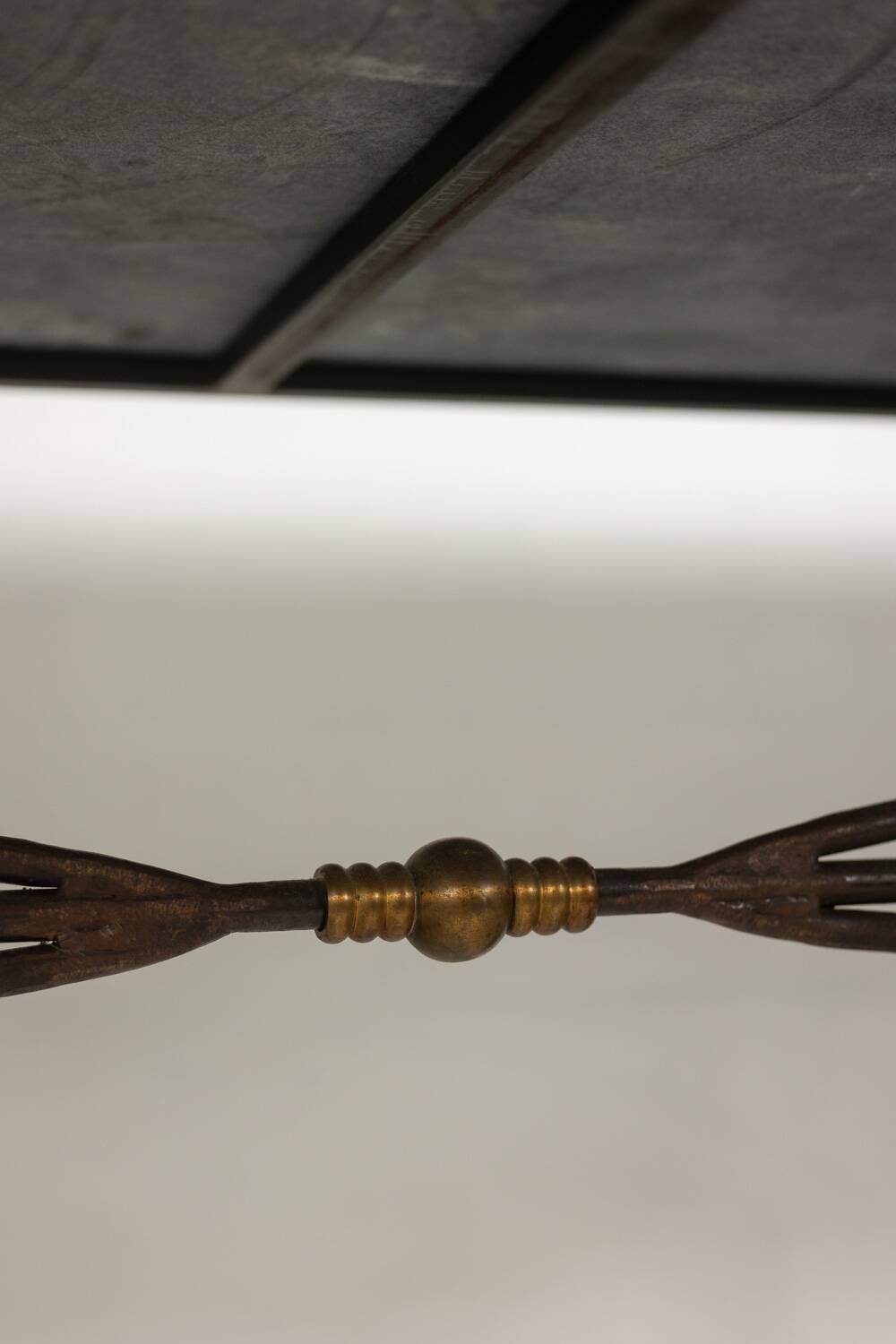 Dining table in "scagliola" and wrought iron. 1950s.